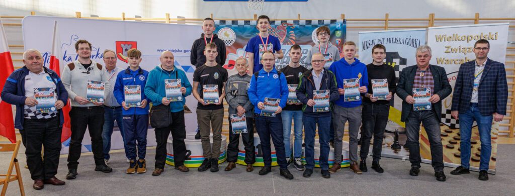 Uczestnicy Ekstraligi - Mężczyźni podczas pierwszego Grand Prix Polski 2024 w warcabach